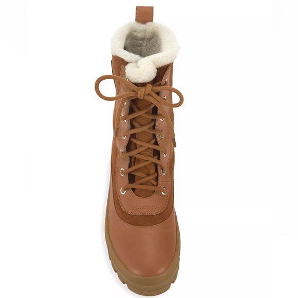 MACKAGE Boots HERO-MS COGNAC 45 (US 12)- BNWT Shearling pinned lug sole Boots - Picture 8 of 11
